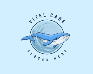 Underwater Whale Wildlife logo