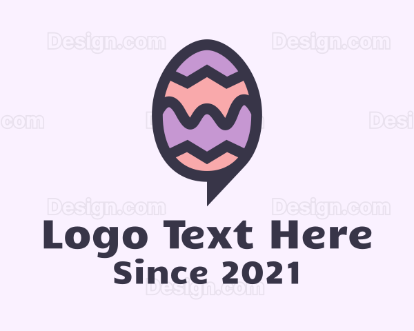 Easter Egg Message Bubble Logo