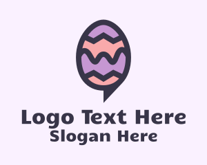 Easter Egg Message Bubble Logo