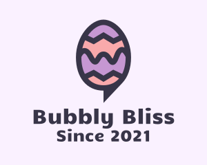 Easter Egg Message Bubble logo design