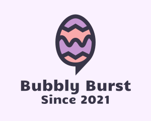 Easter Egg Message Bubble logo design