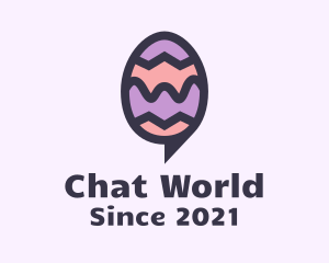 Easter Egg Message Bubble logo design