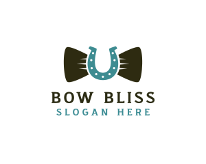 Horseshoe Bow Tie logo design