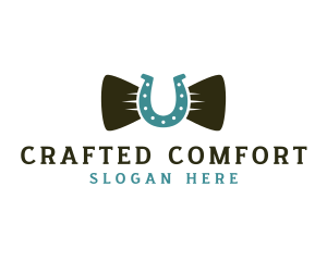 Horseshoe Bow Tie logo design