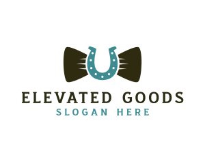 Horseshoe Bow Tie logo design