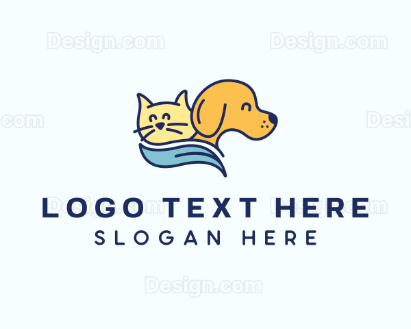 Pet Kitten & Puppy Logo