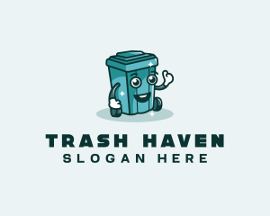 Trash Bin Sanitation logo design