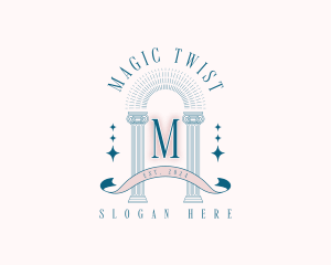 Mystical Pillar Arch logo design