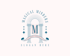 Mystical Pillar Arch logo design