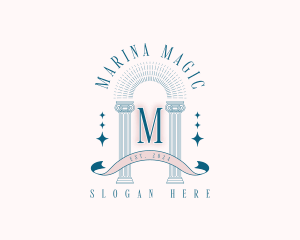 Mystical Pillar Arch logo design