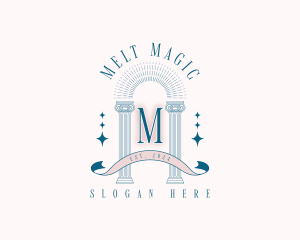 Mystical Pillar Arch logo design