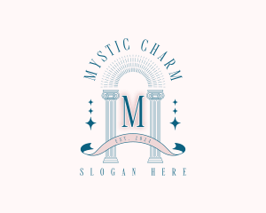 Mystical Pillar Arch logo design