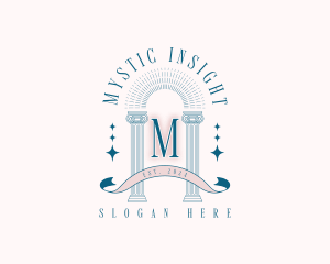 Mystical Pillar Arch logo design