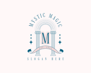 Mystical Pillar Arch logo design