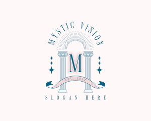 Mystical Pillar Arch logo design