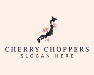 Japan Sakura Blossom logo design