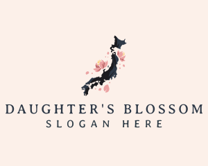 Japan Sakura Blossom logo design