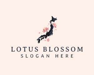 Japan Sakura Blossom logo design