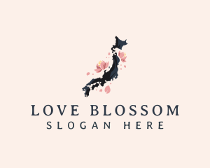 Japan Sakura Blossom logo design