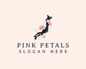 Japan Sakura Blossom logo design