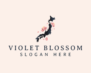 Japan Sakura Blossom logo design