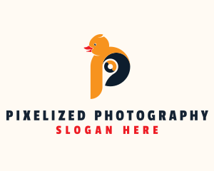 Rubber Duck Letter P logo design