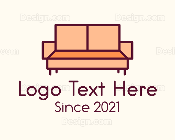 Orange Couch Furniture Logo