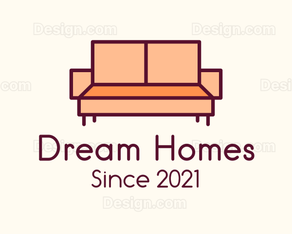 Orange Couch Furniture Logo