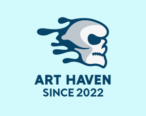 Art Skull Mural Graffiti  logo design