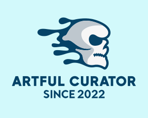 Art Skull Mural Graffiti  logo design