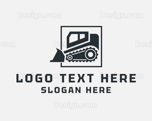 Bulldozer Construction Machine Logo