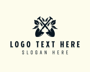 Shovel Lawn Landscaper Logo