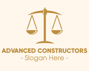 Attorney Lawyer Justice Scales logo design