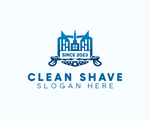 Building Pressure Washer Cleaning logo design