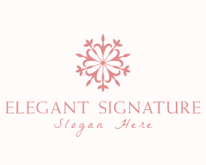 Elegant Floral Mandala logo design