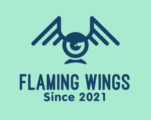 Blue Winged Eyeball logo design