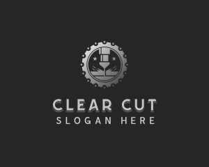 Laser Mechanical Machinery logo design