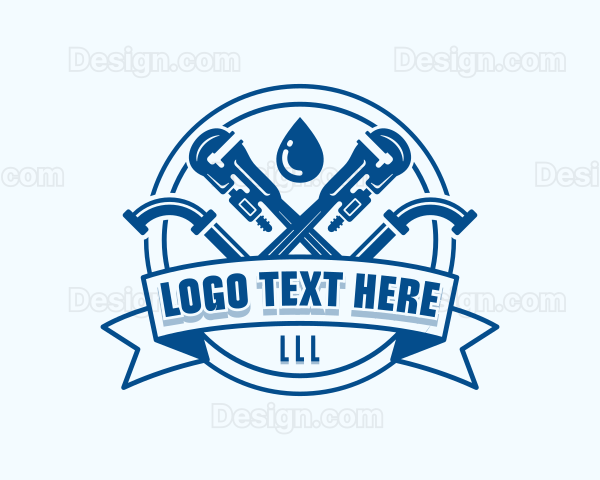 Plumbing Pipe Wrench Logo