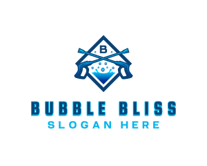 Pressure Washer Bubbles logo design