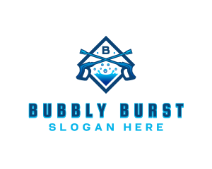 Pressure Washer Bubbles logo design