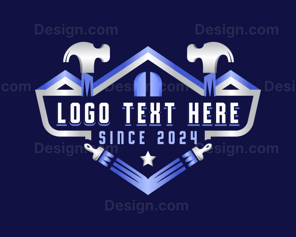 Hammer Renovation Repair Logo