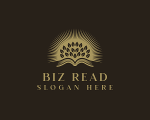 Book Leaf Library logo design