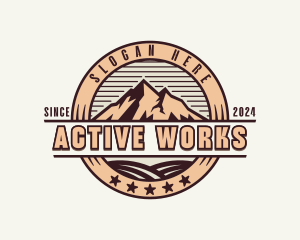 Peak Summit Mountain logo design