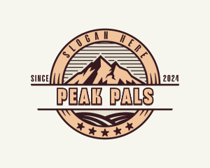 Peak Summit Mountain logo design