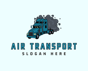 Smoke Freight Truck logo design