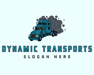 Smoke Freight Truck logo design