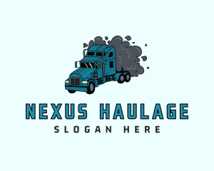 Smoke Freight Truck logo design