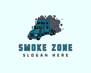 Smoke Freight Truck logo design