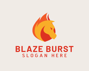 Wild Flame Horse  logo design