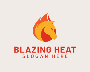 Wild Flame Horse  logo design